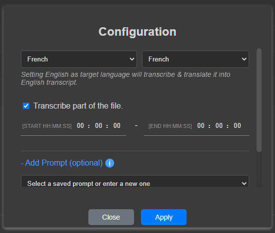 Job Configuration