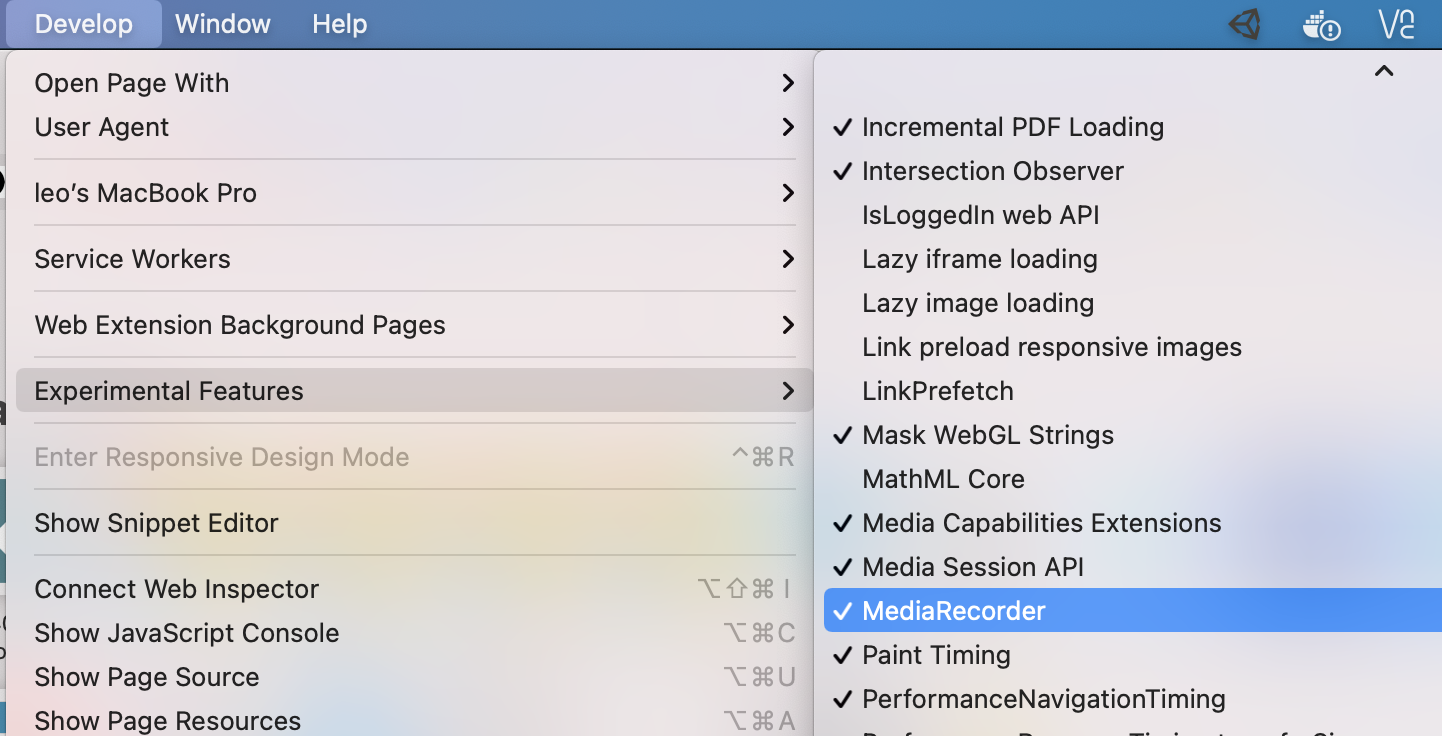 Enable Media Recorder in Safari