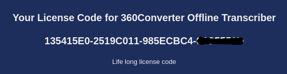 360Converter Offline Transcriber License